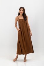 CANAYA SCOOP BACK MAXI DRESS W SASH