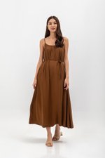 CANAYA SCOOP BACK MAXI DRESS W SASH