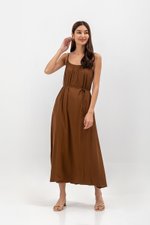 CANAYA SCOOP BACK MAXI DRESS W SASH