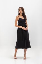 JENNIE BUSTIER EYELET MAXI DRESS