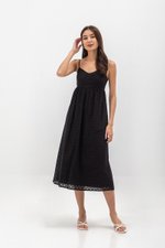 JENNIE BUSTIER EYELET MAXI DRESS