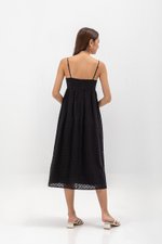 JENNIE BUSTIER EYELET MAXI DRESS