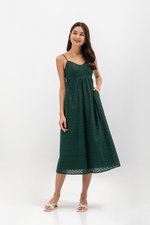 JENNIE BUSTIER EYELET MAXI DRESS