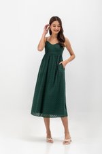 JENNIE BUSTIER EYELET MAXI DRESS