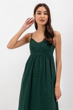 JENNIE BUSTIER EYELET MAXI DRESS