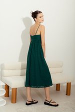 JENNIE BUSTIER EYELET MAXI DRESS