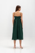 JENNIE BUSTIER EYELET MAXI DRESS