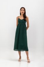 JENNIE BUSTIER EYELET MAXI DRESS