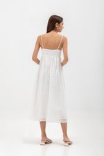 JENNIE BUSTIER EYELET MAXI DRESS