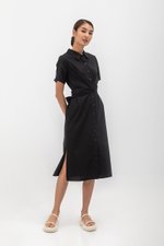 NALA TIE WAIST BUTTONDOWN DRESS
