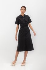 NALA TIE WAIST BUTTONDOWN DRESS