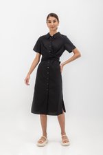NALA TIE WAIST BUTTONDOWN DRESS