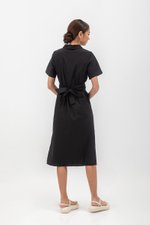 NALA TIE WAIST BUTTONDOWN DRESS