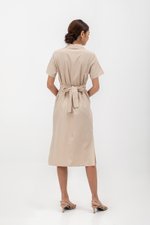 NALA TIE WAIST BUTTONDOWN DRESS