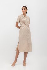NALA TIE WAIST BUTTONDOWN DRESS