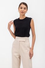 AMIE CAP SLEEVE KNIT TOP