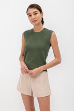 AMIE CAP SLEEVE KNIT TOP