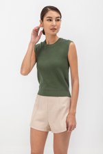 AMIE CAP SLEEVE KNIT TOP