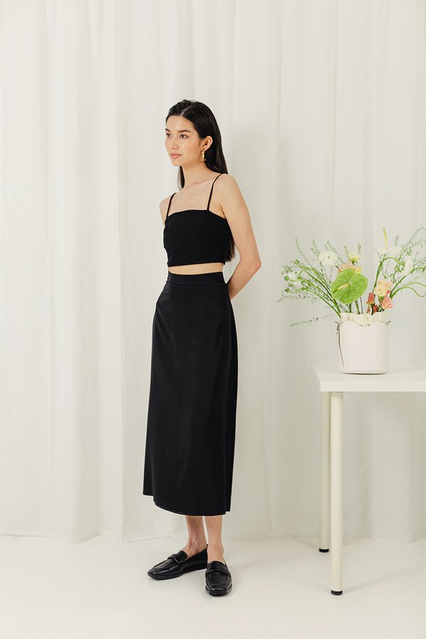 ASTER SATIN SLIP MIDI SKIRT ASTER SATIN SLIP MIDI SKIRT