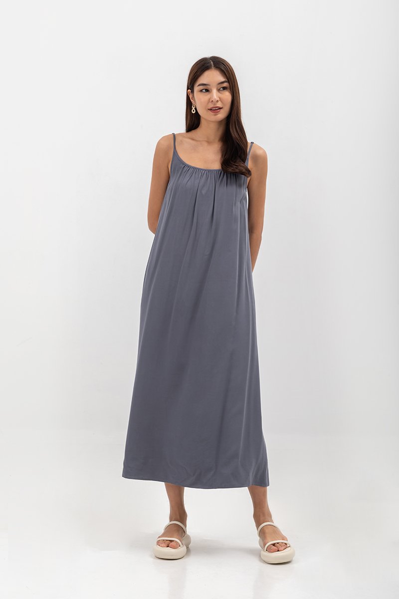 CANAYA SCOOP BACK MAXI DRESS W SASH