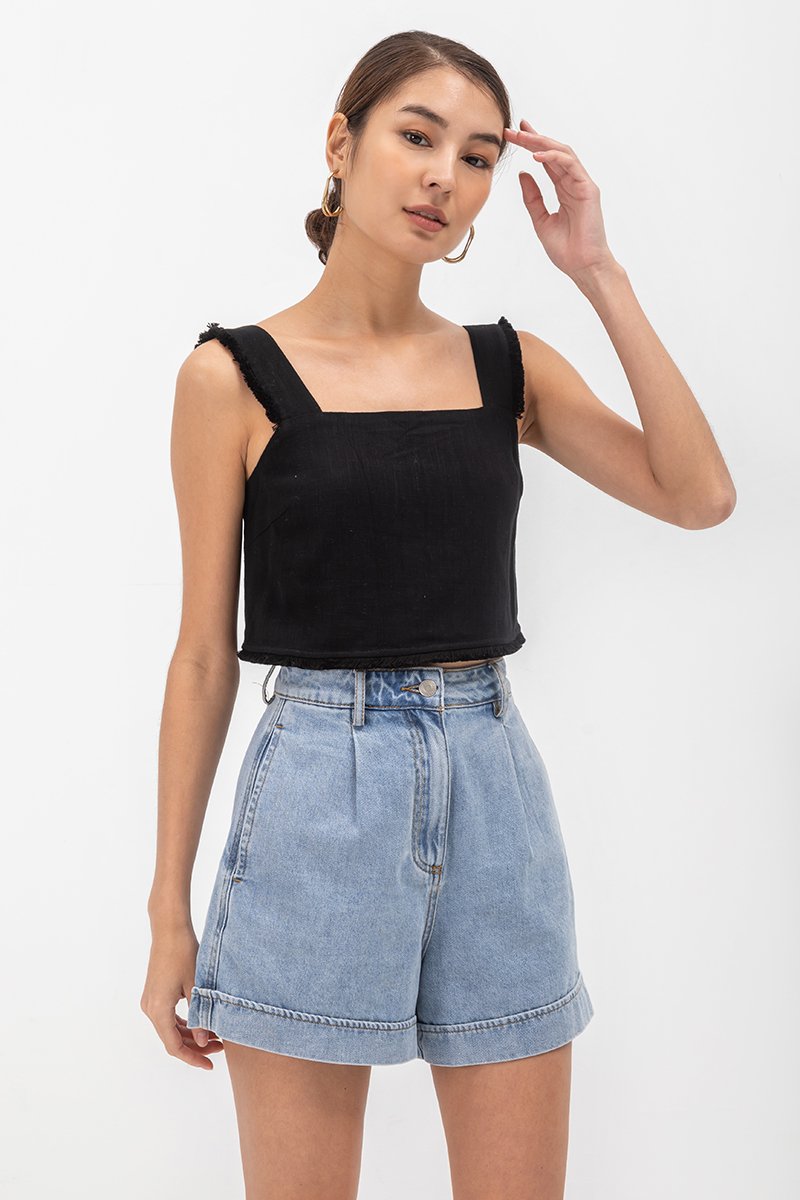 MINA RAW HEM CROP TOP