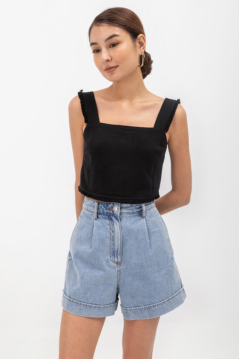 MINA RAW HEM CROP TOP