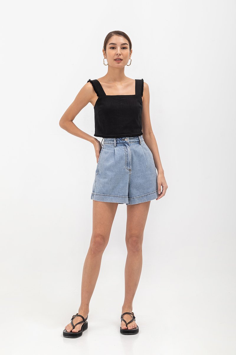 MINA RAW HEM CROP TOP