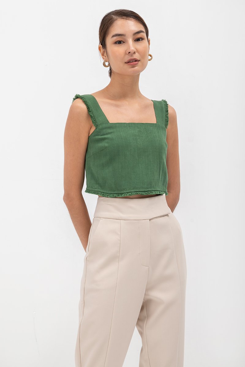 MINA RAW HEM CROP TOP