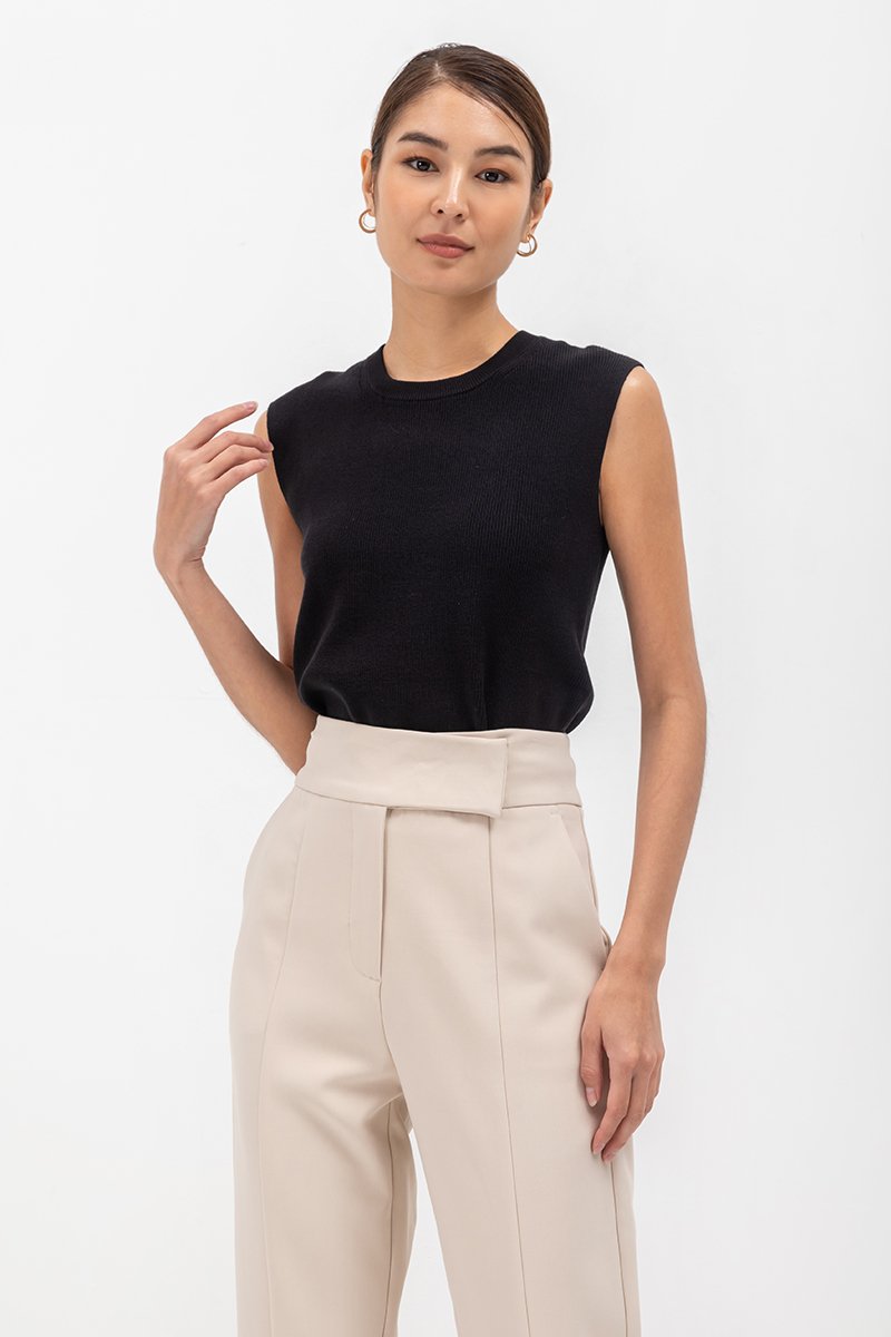 AMIE CAP SLEEVE KNIT TOP