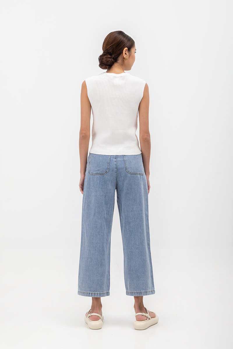 AMIE CAP SLEEVE KNIT TOP