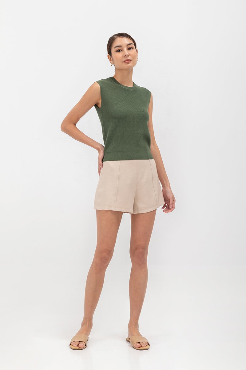 AMIE CAP SLEEVE KNIT TOP
