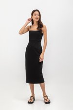 ESTELLE FITTED CAMISOLE MIDI DRESS