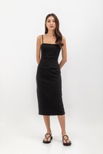 ESTELLE FITTED CAMISOLE MIDI DRESS
