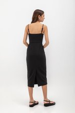 ESTELLE FITTED CAMISOLE MIDI DRESS