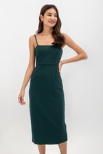 ESTELLE FITTED CAMISOLE MIDI DRESS