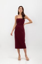 ESTELLE FITTED CAMISOLE MIDI DRESS