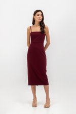 ESTELLE FITTED CAMISOLE MIDI DRESS