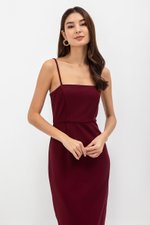 ESTELLE FITTED CAMISOLE MIDI DRESS