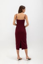 ESTELLE FITTED CAMISOLE MIDI DRESS
