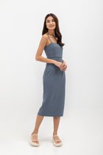 ESTELLE FITTED CAMISOLE MIDI DRESS