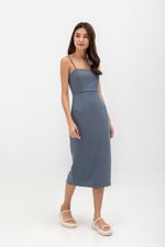 ESTELLE FITTED CAMISOLE MIDI DRESS