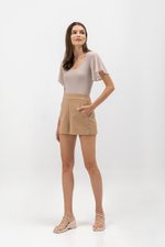 ERLINE FLUTTER SLEEVE KNIT TOP