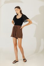 ERLINE FLUTTER SLEEVE KNIT TOP
