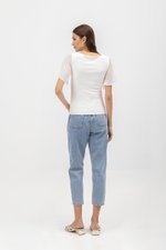 ERLINE FLUTTER SLEEVE KNIT TOP