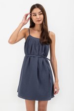 WYNTER MUSLIN CAMISOLE MINI DRESS W SASH