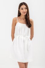 WYNTER MUSLIN CAMISOLE MINI DRESS W SASH