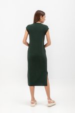 CARRIE V NECK KNIT MIDI DRESS