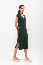 CARRIE V NECK KNIT MIDI DRESS