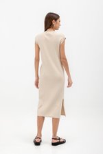 CARRIE V NECK KNIT MIDI DRESS