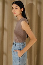 AMIE CAP SLEEVE KNIT TOP